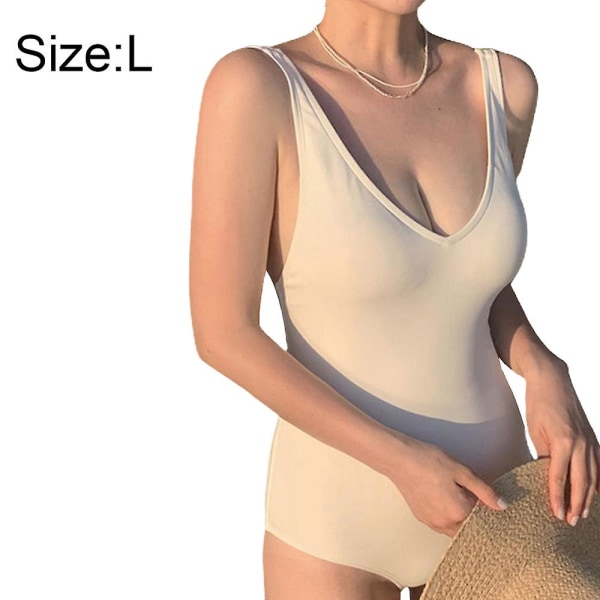 One Piece Swimsuit For Women Front Cross Bathing Suits V Neck Swi