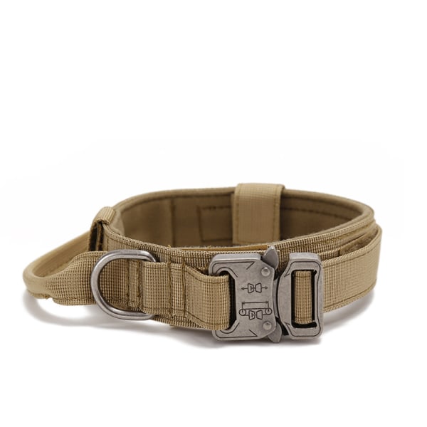 Tactical Dog Halsband -, Justerbart Nylon Vadderat Hundhalsband för Med
