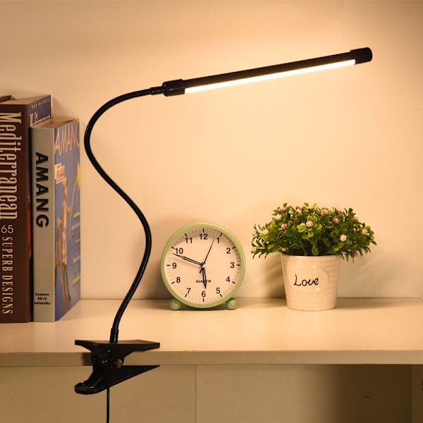 LED-klämbordslampa, USB-driven flexibel hopfällbar läslampa
