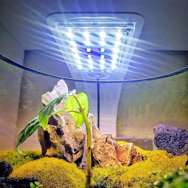 Super Slim Akvarium Fisk Tank LED Ljus Klämma-på Lampa Vattenväxt Plan