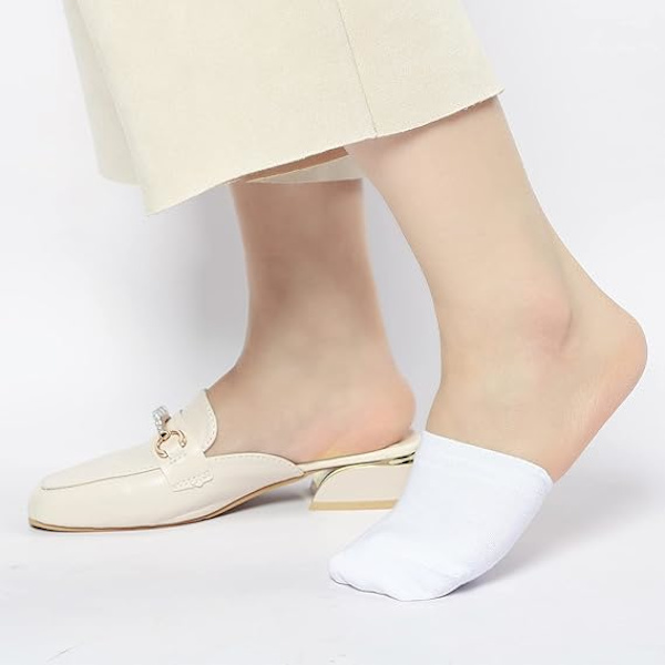 Toe Topper Socks No Show Liner Half Socks för kvinnor Sömlös grepp halkfri