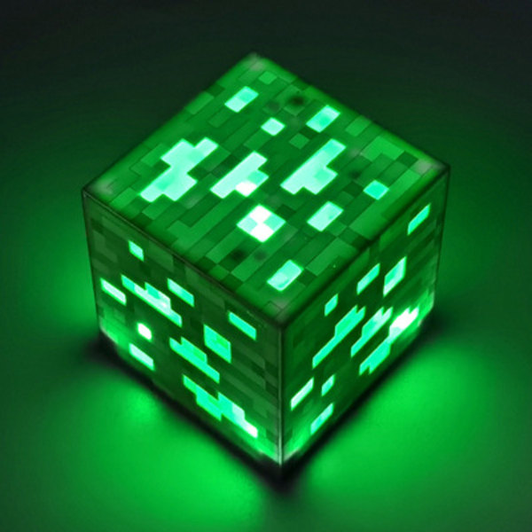 Minecraft Game Mining Device Uppladdningsbar lampa Night Use Flashlig