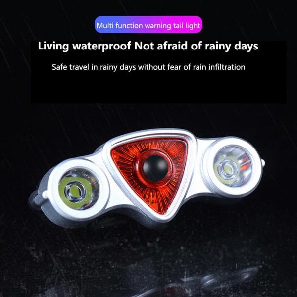 Cykellampa Blinkers USB Uppladdningsbar Vattentät LED-Signal