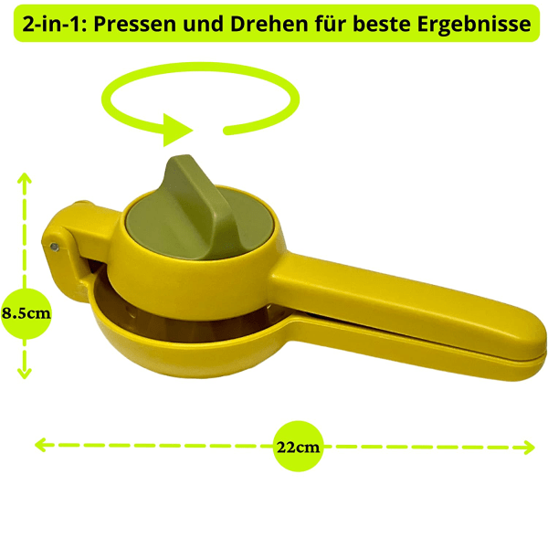 Citronpresser - 2 i 1 presse- og drejejuicer for de bedste resultater