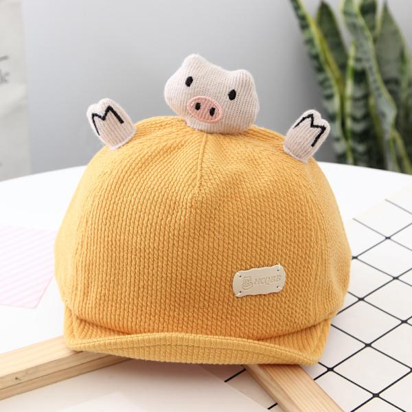 2-pack Baby Duck Caps för spädbarn och barn Solhatt Söta tecknade björnkepsar Vår sommar (Gul, Brun)