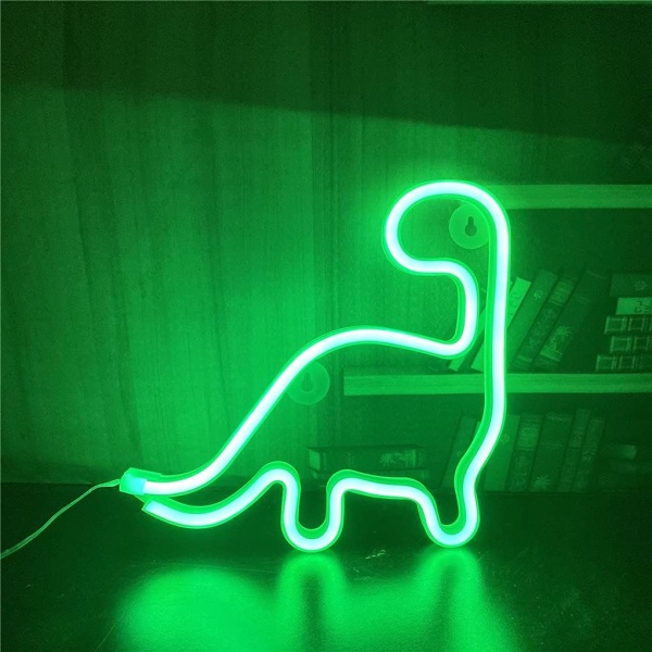 QiaoFei Dinosaur neon logotyp barngåva LED logotyp nattlampa di