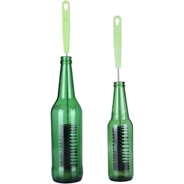 Extra lång flaskb borste, smal flasktvätt flaskb borste (öl, vin, kombucha, 40 cm)