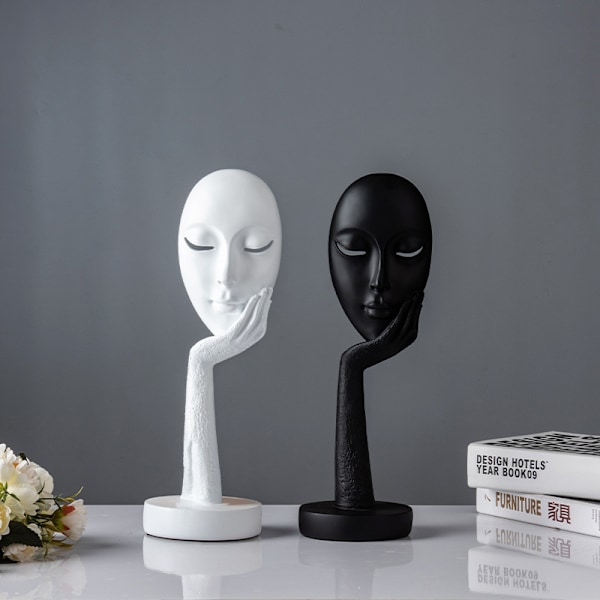 1 st Abstrakt ansiktsstaty Modern hartsfigur Figuriner