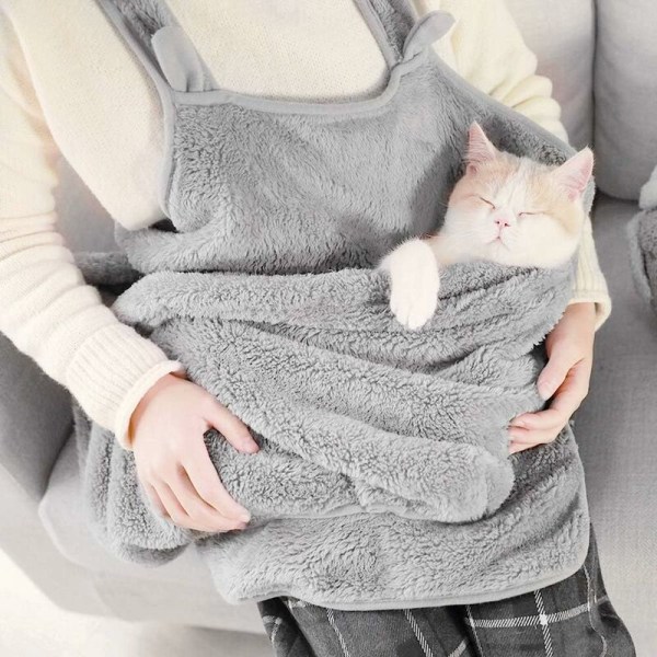 Husdjur sovsäck fleece förkläde över axeln bärbar sovsäck