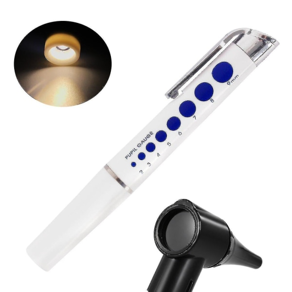 Otoskop Oftalmoskop Pen Light Forstørrelse Pen Diagnostisk Ea