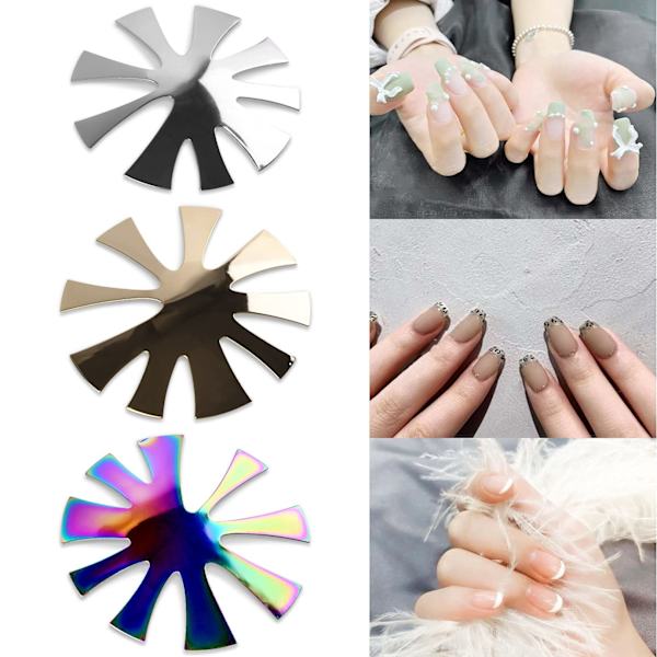 3 st Nail Tip Cutter i rostfritt stål, fransk spets Cutter Verktyg N