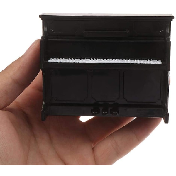 Miniatyrmodell av piano med stol 1/12 skala dukkehus Musica