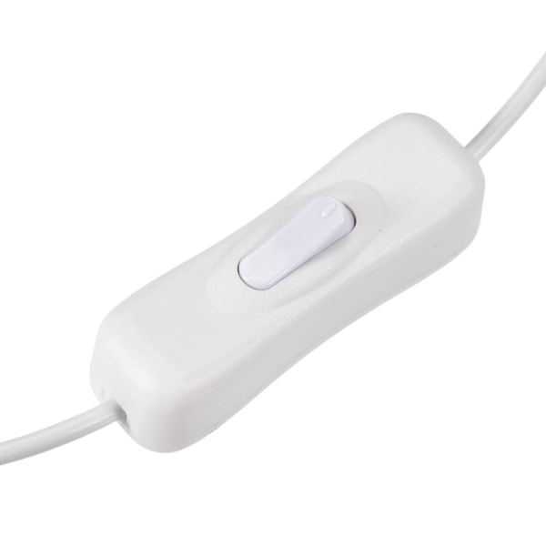 USB-kabel med På/Av-knapp USB Hane till Hona Förlängningssladd 1M Vit för