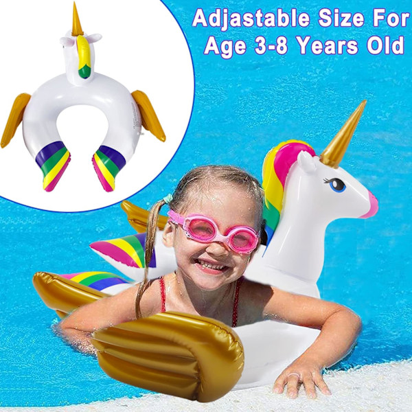 Pool Float för barn Unicorn Swim Floats för småbarn i åldern 3-8 år Inflatab