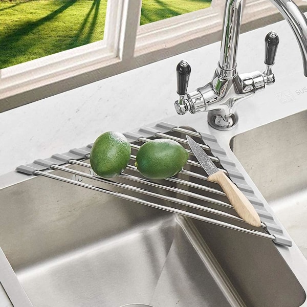 Triangel oppvaskstativ for oppvaskhjørne Roll Up oppvasktørkestativ