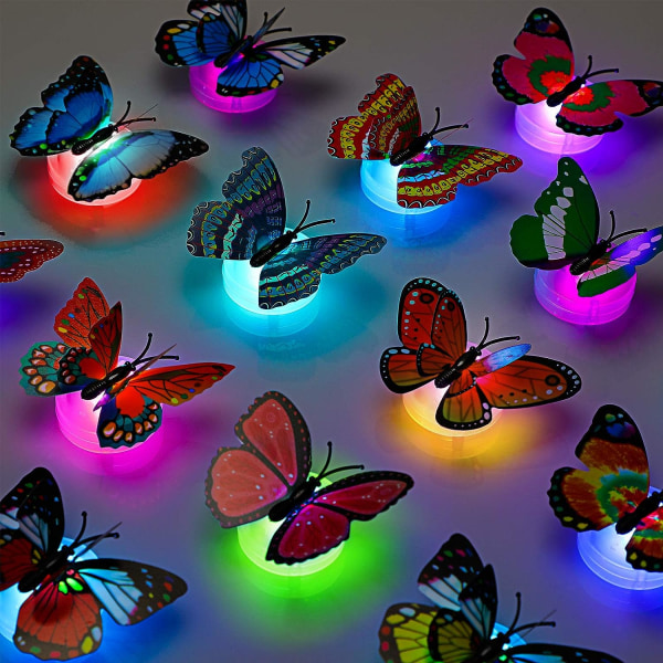 3D LED-perhoskoristelu yövalotarra, yksi ja kaksinkertainen