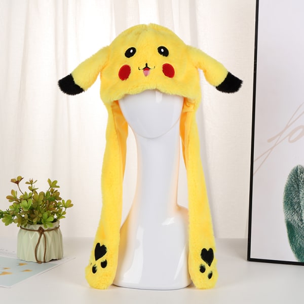 Plys legetøj tegneserie lys Pikachu kreativ flash rystende hat ny do