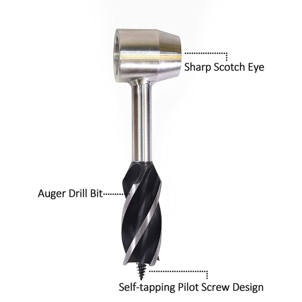Survivor Tools Manuell Auger - 1\" Scotch Eye - Trä Handvev