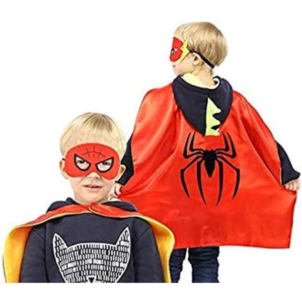 Superhjältekappor för barn Halloween kostymer och klä upp - Superhjälteleksaker Kostym 4-12 år gammal för pojkar Festpresenter