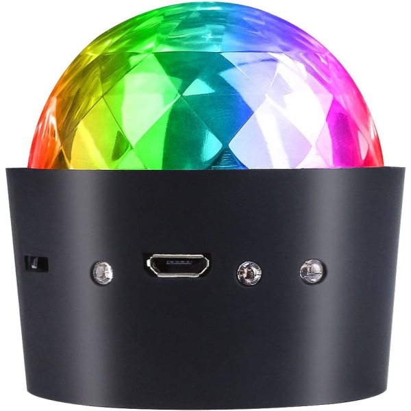 Mini Disco Light, Multicolor Batteridrevet Lydaktiveret Dis