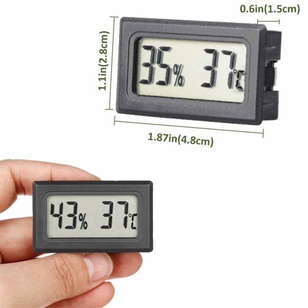 5-pakke Mini Digital Temperatur Fuktighet Termometer, Termometer