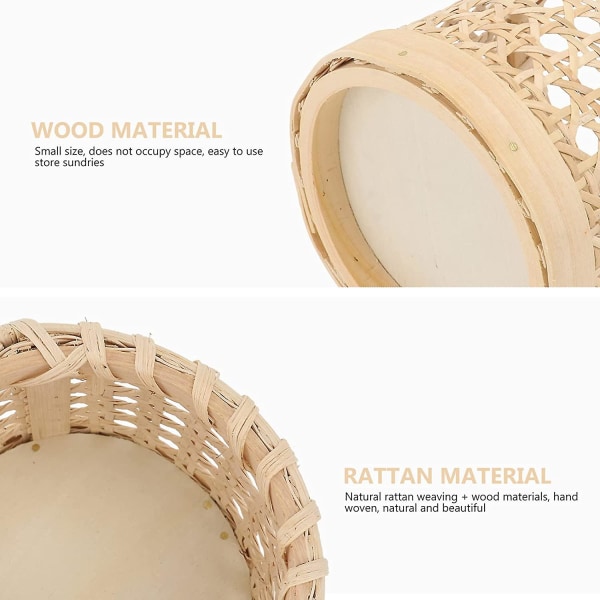 Rattan pennhållare handvävd korg i rotting - primärfärg
