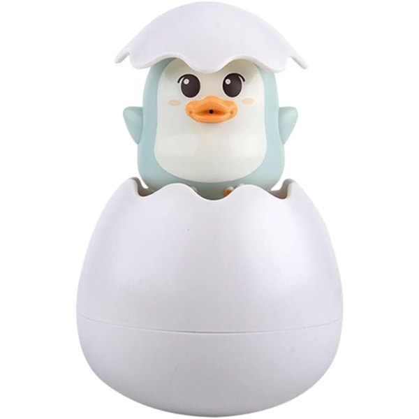 Children's Bath Toys, Water Spray Egg Clockwork Toys, Water Spray Swimming Toys, Fun Toys for Boys and Girls Bath and Pool Games（Light Blue Penguin）