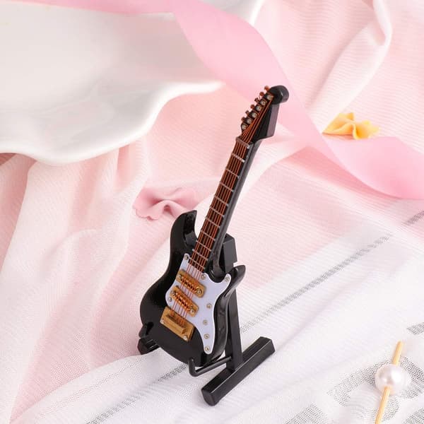 Miniatyrgitarrmodell Elgitarr Rörlig Huvudstock Musikinstrument Mini