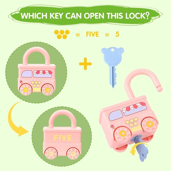 Nycklar och lås Spel för barn 2 3 4 5 år gammal - Montessorileksak