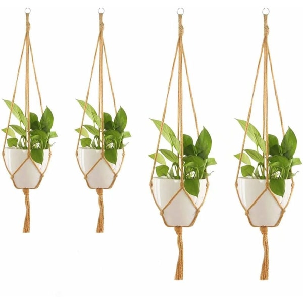 8 st Macrame växt hängande rep Hängande växt rep Blommor inomhus