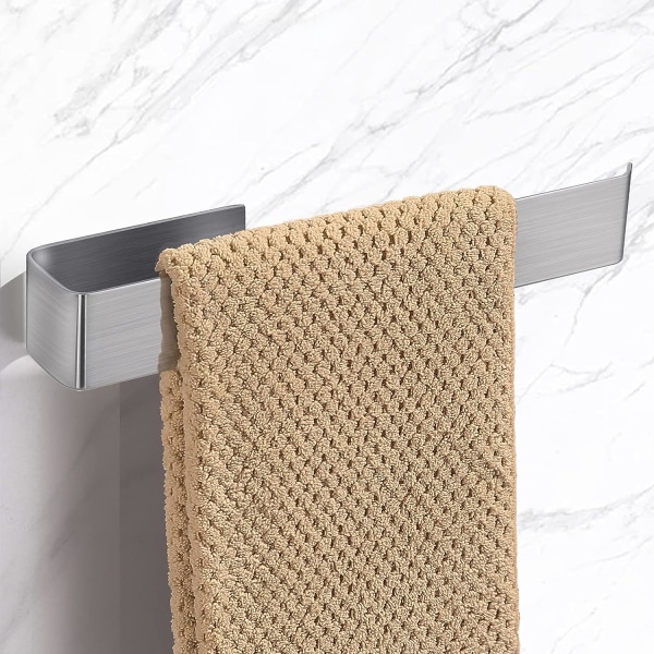 Håndkleholder for baderom uten boring Rustfritt stål 24*4.5*5cm（sølv）