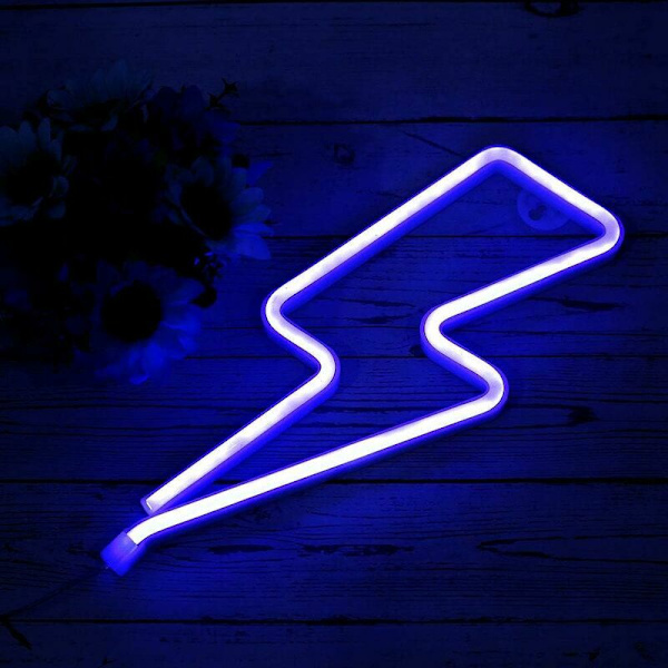 Neonljus Flash Neonljus LED-skylt formad ljus väggdekor för