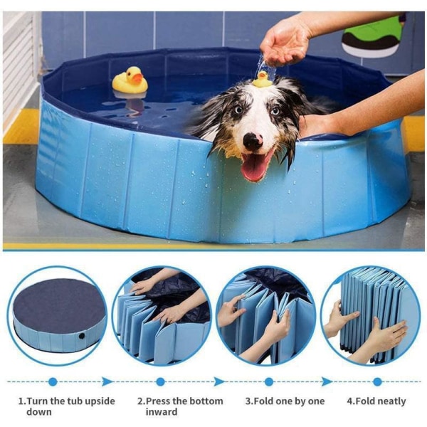 PVC Pet Pool Bärbar hopfällbar swimmingpool Hundar Katter Badande