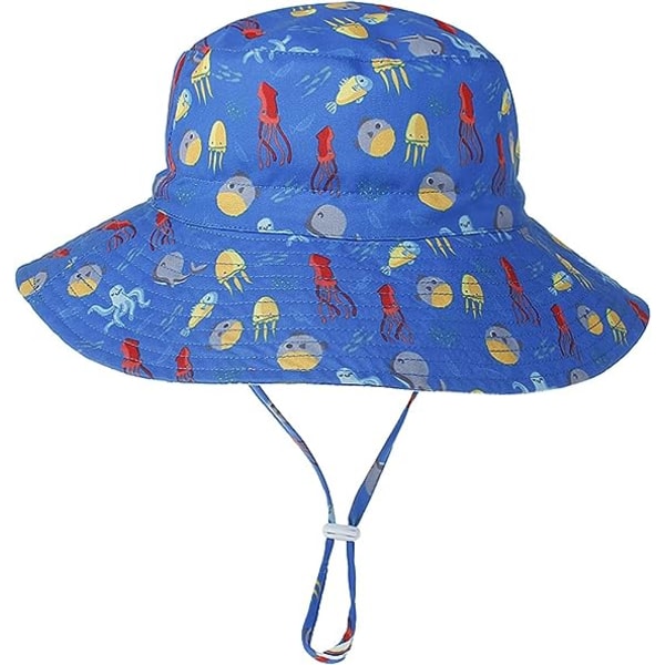 Unisex Bob Baby Kid Solhatt Fisherman Hat Spedbarnsbøttehatter bred
