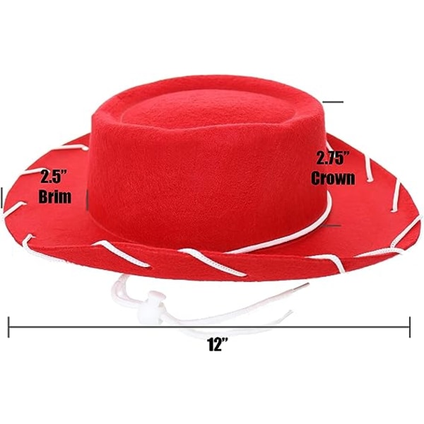 Filt Cowboy Hat, Western Cowgirl Hat Rodeo Style Kostume - BARN