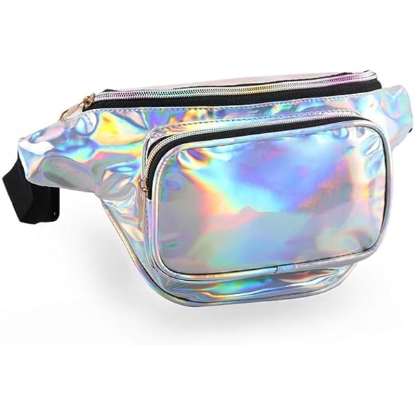 Holografisk Fanny-pakke for kvinner, menn, vannavstøtende Crossbody W