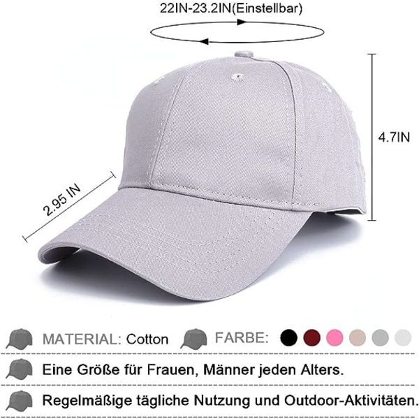 Baseball Cap - Casual Cap, Sporty Baseball Cap Caps Classic Plain