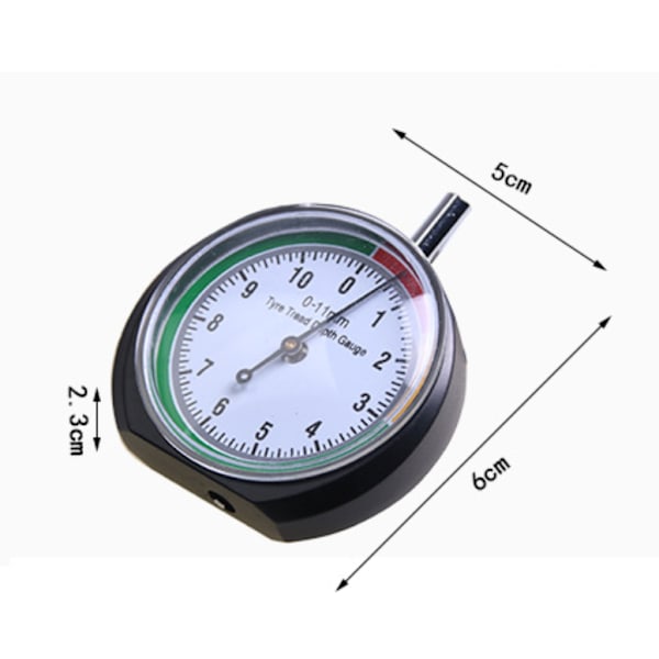 Dial Däckdjupsmätare, Däckdjupsmätare, Mätområde 0-11mm, Universal