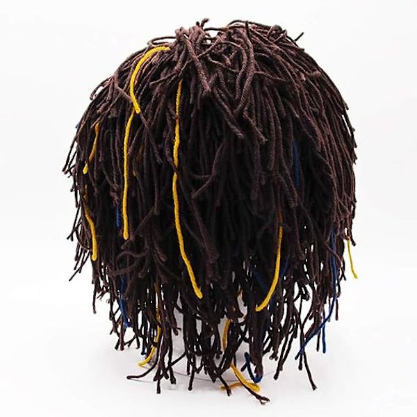 Rolig peruk skägg hatt handgjord mössa Rasta hatt med dreadlocks