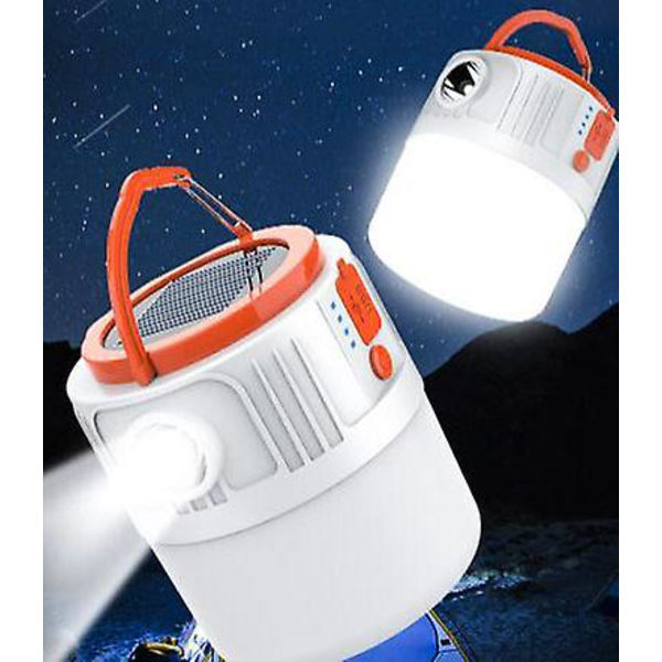 Utomhus solcampinglampor LED fjärrkontroll USB-laddning