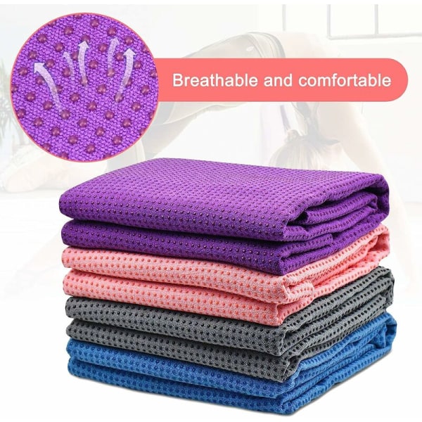 Yogamatta Handduk för, Fällbar halkfri absorberande mikrofiberhandduk