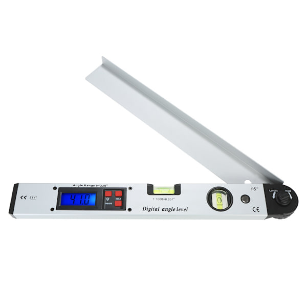 0-225° Digital vinkelmätare Digital lutningsmätare Gradmätarverktyg med LCD-display och blå bakgrundsbelysning