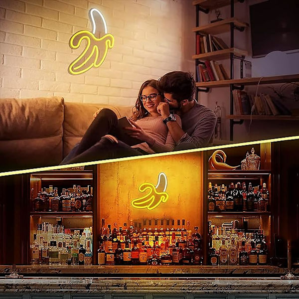 1 st LED Neon Bananformad Neon LED Ljusskylt Dekoration Neo