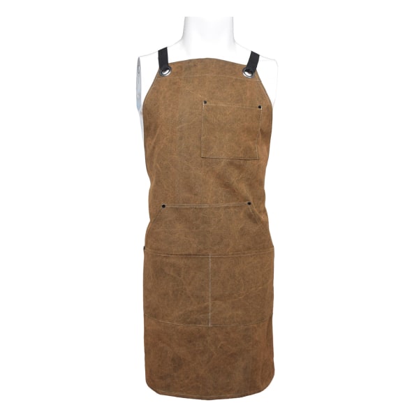 Waxed Canvas Heavy Duty Work Apron With Pockets - Deluxe Edition