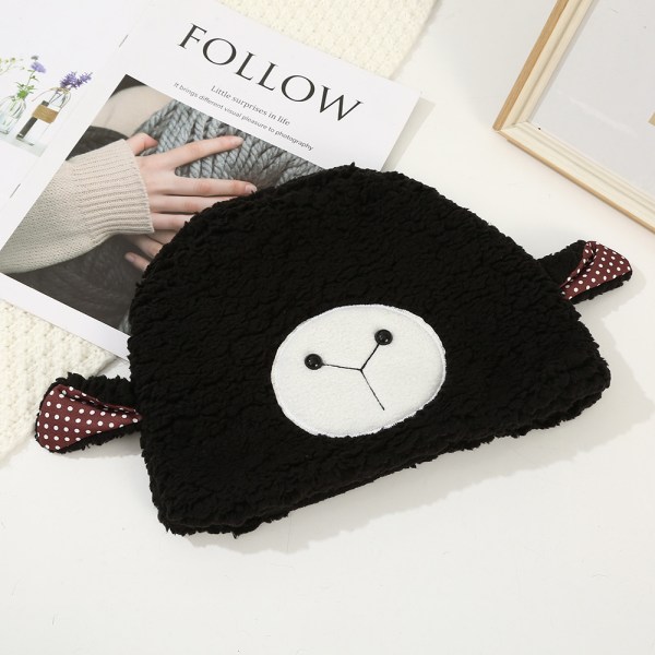 2 Pieces Children's Imitation Lamb Cashmere Lamb Hats Cute Winter