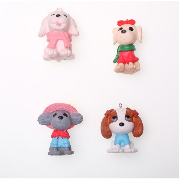 8 stk. Hundekagepynt, Hvalpekagepynt Cupcake Topper, Mini Hund