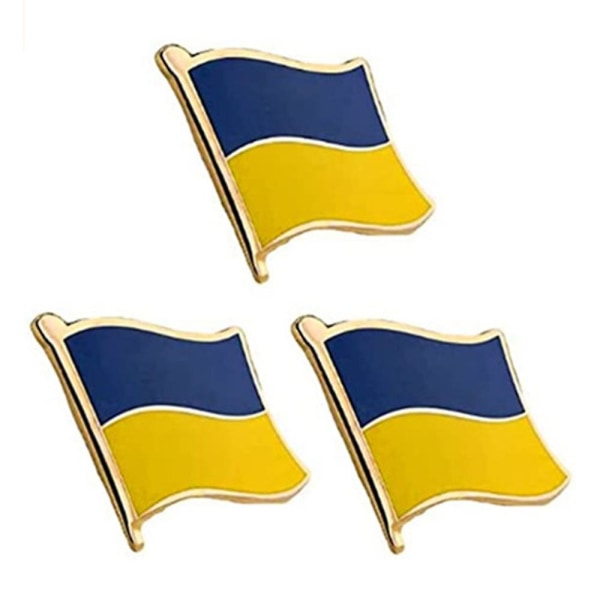 3st Ukraina Land Flagga Lapel Pin Lapel Pin Brosch Badge for Un
