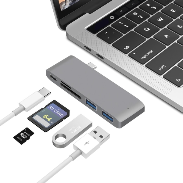 USB c hub, USB c adapter macbook pro 5 in 1 adapter kompatibel fo
