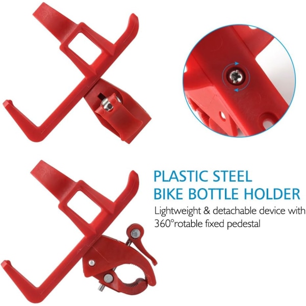 Skruvlös cykelflaskhållare, Universal cykelmugghållare, 360 grader