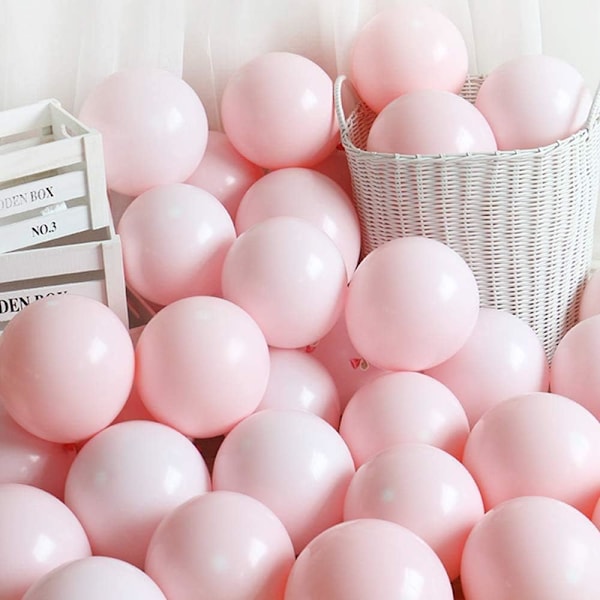 200 st Pastellrosa Ballonger 5 Tum Mini Macaron Latexballonger och Fest